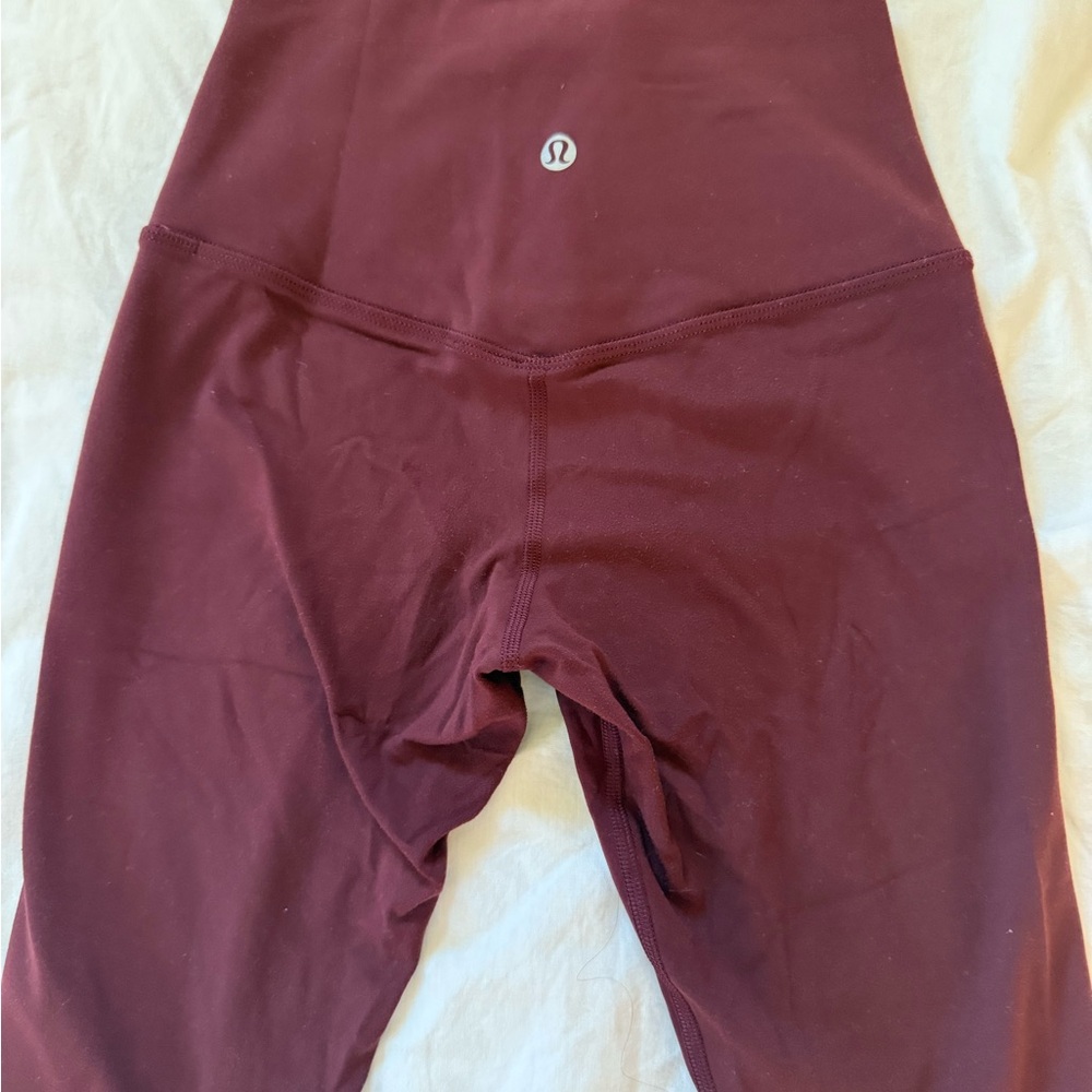 Lululemon Burgundy Leggings 25 inseam